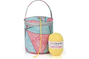 Coopay Petit Sac à Crochet, Sac à Tricoter, Sac fourre-Tout pour Tricot, Sac de Rangement de Fil, Support de Laine pour débutants, pour projets de Crochet Amigurumi, Support de Fil pour contenir Une