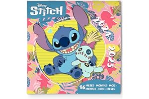 Calendrier Stitch 2025 | Calendrier 2025 Disney | Calendrier Disney 2025 | Stitch Calendrier 2025 | Planning Mensuel | Stitch Calendrier 2025 (30x30 cm) - Editorial GEU