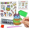 LitVibes DIY Diamond Painting 5D Stickers,Mosaic Diamond Stickers Art and Craft kit for Kids & Children - (Birthday Designs)