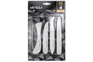 Plieuse d'os Arteza, set de 4 outils d'artisanat aux formes uniques, faciles à utiliser et à manipuler, qui permettent d'obtenir des lignes lisses, pour les créations d'origami et de papier