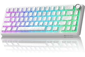 ‎ATTACK SHARK ATTACK SHARK X65PRO HE Rapid Trigger bezprzewodowa klawiatura gamingowa, dokładność 0,01 mm, RT, 8000 Hz, przewodowa klawiatura RGB, przełączniki magnetyczne, regulowane uruchamianie, Snap Tap, do