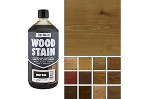 Littlefair's Teinte Bois 1ltr - Teinture Bois Écologique À Base D'Eau et Sûre - Lasure Bois Intérieur à Séchage Rapide - Peinture Lasure pour Bois Nettoyage Facile - Couleur:Chêne clair
