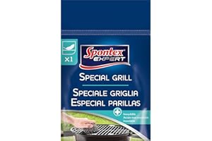 SPONTEX EXPERT – Spirale Spécial Grill – Idéale pour le Barbecue ou le Four – Acier Inoxydable – Ultra Récurant – 1 Spirale