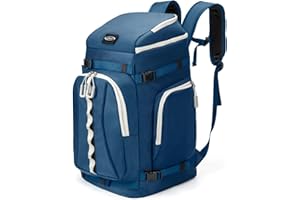 Lunidry Ski Boot Bag, 65L Waterproof Ski Bag & Snowboard Boot Bag, Travel Backpack for Skis Snowboard Helmet Goggles & Accessories