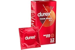 Durex Thin Feel XL Condoms, Pack of 12