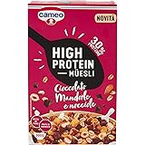 Cameo High Protein Muesli, Cereali Proteici Con Cioccolato Fondente, Croccanti Mandorle E Nocciole Tostate, 300g
