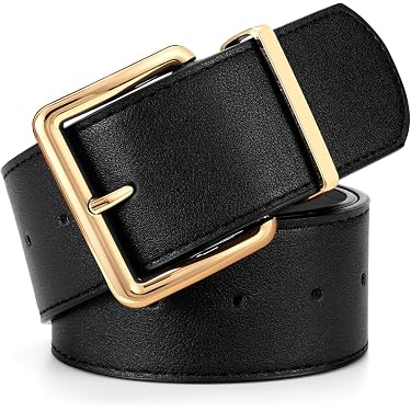 Lxuebaix Corsetto Dorato Cintura Larga Decorativa Elastica Vespa Scintillante Per Donna - 10