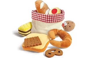 Hape Panier de Viennoiseries en Tissu - Jeu d'Imitation Enfants de 18 Mois et Plus - Accessoires Dinette Réalistes - Fait en Feutrine, Souple et Facile à Saisir - Encourage Le développement Tactile