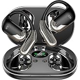 Bluetooth 6.1 Open Ear Headphones, Flexible Hook, 80H, LED, ENC, IPX7 | Real Time Translator, Open Design Without Blocking Th
