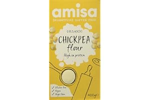 Amisa Organic Chick Pea Flour Gluten Free, 400 g (pack of 6)