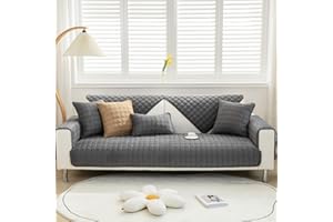 LIVEGO Sofa Cover Sectional Couch Covers Anti-Slip Corner Sofa Slipcover for Dogs Cats Pet Love Seat Sofa Cushion Protector (Only 1 Piece/Not All Set) (28''x59'', Dark Gray)