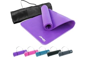 Respire Fitness Yoga Mat for Men and Women, 185 x 57 cm, Extra Thick 15mm Cushion with Smooth and Ribbed Surfaces, Non-Slip Sweat Resistant Material for Pilates, Stretching, Fitness, and Meditation