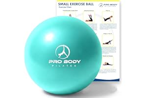 ProBody Pilates Mini Exercise Ball - 9 Inch Bender Ball For Stability, Barre, Pilates, Yoga, Core Training And Physical Therapy