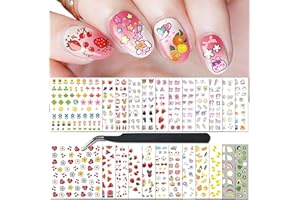 ATYDKUG 24 Hojas de Pegatinas para Uñas, Arte de Uñas Calcomanías y Autoadherentes para Mujeres Niñas Niños Autoadhesivo, Diseño DIY Impresión