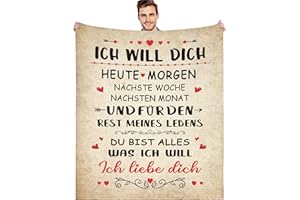 G-dake I Love You Gifts for Men Women Boyfriend Lovers Partner Valentine's Day Wedding Anniversary Gifts Anniversary Gift for Him Her Gift Ideas Fluffy Fleece Blanket 130 x 150 cm