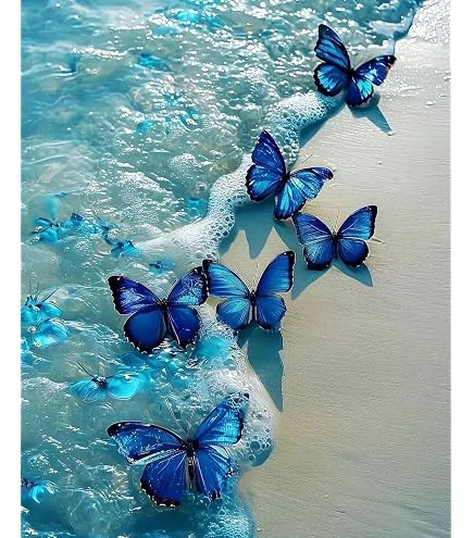 Pavemlo 5D Diamond Painting: Donna Africana Con Farfalla, Kit Fai-da-te 30x40cm - 2