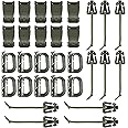 BOOSTEADY Kit of 30 Attachments for Molle Bag Tactical Backpack Vest Belt,D-Ring Grimloc Locking Gear Clip, Web Dominator Elastic Strings, Strap Management Tool Buckle