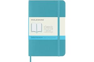 Moleskine Classic Notebook, Soft Cover, Pocket (3.5" x 5.5") Dotted, Reef Blue, 192 Pages