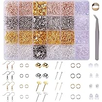DUJUANHONG Kit Creazione Gioielli 710 Pezzi - Set Completo Fai-da-te Con Perline, Ciondoli E Strumenti Per Principianti - 4