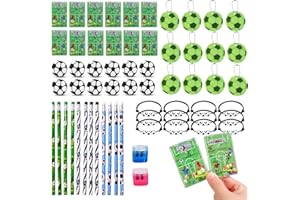 Aoksily 62 Pezzi Gadget Calcio Compleanno Bambini, Calcio Regalini Fine Festa Compleanno Bambino, Riempitivi di Pinata Kit Compleanno Calcio per Ragazzi e Ragazze