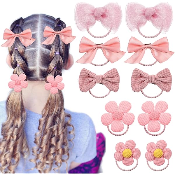 Gjinxi 14 Stück Haargummis Mit Perlen - Bunte Haaraccessoires Für Mädchen Ohne Haarschäden