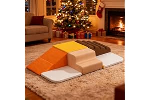 BanaSuper 6 STK Groß Schaumstoff Bausteine für Kinder, XXL Softbausteine Baby zum Klettern, Montessori Riesenbausteine Spielzeug, Indoor Spielplatz, EN71-zertifiziert, Waschbare Hülle, Bunt