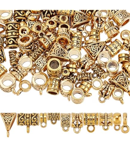 SUNNYCLUE 1 Scatola da 60 Pezzi 10 Stili Ciondoli Scorrevoli con Numeri Ciondoli Scorrevoli in Argento Lega metallicas Lucida Numeri Digitali da 0 a 9 Perline con Foro da 8mm per La