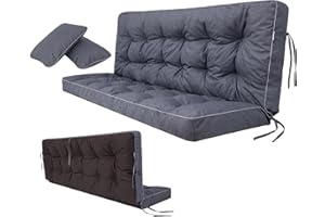 ‎SALES CORE Sitzkissen Bankkissen Bankauflage für Gartenbank 180cm x 105cm x 8cm Schaukelkissen Palettenkissen Outdoor Wasserdicht Bodenkissen für Hollywoodschaukel Outdoor und Indoor Sitzauflagen Gartenmöbel