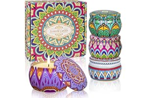 YIWER Świece zapachowe, prezent dla kobiet, Świece zapachowe dla kobiet, do aromaterapii, 120 h czasu wypalania, 125 ml, z wosku sojowego, odprężający zestaw upominkowy na Boże Narodzenie, urodziny, Dzień