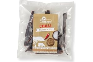 Biltong Stokkies Chilli Bites 125g – Spicy Beef Biltong by The Biltong Company – High in Protein & Keto Diet-Approved – Lean Biltong Stokkies, Spiced Meat Snack Like Jerky