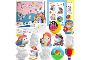 SEMKOTREE Basteln Mädchen 5 6 7 8 10 Jahre, Bastelset Kinder 3 4 Jahre Einhorn Malset, Einhorn Geschenke für Mädchen Mitgebsel Kindergeburtstag Gastgeschenke Bemalen Geburtstagsgeschenke