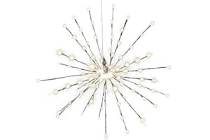 NIPACH GMBH Meteor Stern 120 LED Leuchtfarbe warm weiß Ø 60 cm für Innen und Außen mit Trafo Timer Weihnachtsstern zum Aufhängen Weihnachtsdeko Xmas