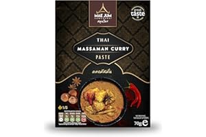 Traditional Thai Massaman Curry Paste (3 x 70g) by Mae Jum | Great Taste Award Winner 2020