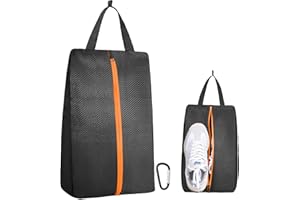 TOBWOLF Reiseschuhtasche, wasserdichte Golfschuhtasche mit Reißverschluss, Geruchsdichte Tasche für Sportschuhe für Reisen, Laufen, Fitnessstudio, Fußball, Schuh-Organizer fürs Auto