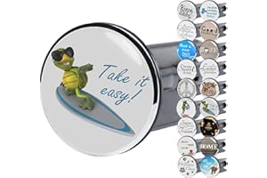 ‎SANILO Sanilo Waschbeckenstöpsel, viele schöne Stöpsel für das Waschbecken zur Auswahl, universal mit Sprüchen (Take it easy)