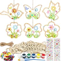Sunwuun Bastelset Für Mädchen Ab 6 Jahren – Mit Nachtleuchtenden Schmetterlingen & Windspiel – Inkl. Farben, Kleber & Zubehör