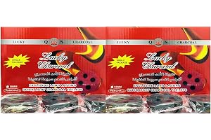 AL SAQER-Lucky Charcoal 20 Pcs X 2 Boxes - Charco-lite Smart Tablets - Bakhoor 50 MM (Compo Sett)