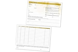 MINERVA PRINT Hair Tinting Client Record Card - Treatment Consultation Form for Mobile Therapists & Salons A6 Pack of 50 - Landscape