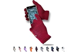 AXELENS Guanti Touch Screen Invernali per Uomo e Donna Felpati Morbidi e Caldi Lavorati a Maglia Lana Interno in Pile - per Smartphone, Cellulari e Tablet Confezione Regalo Inclusa