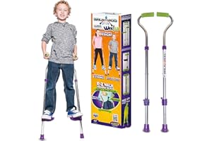 GEOSPACE Original Walkaroo Wee Balance Walking Stilts Lite (Aluminum) for Indoor or Outdoor Active Play with Adjustable Height for Little Kids & Beginners Ages 4 and up to 50 KG