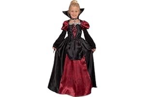 Magicoo Lady Vampirin Vampir Kostüm Kinder Mädchen mit Kragen Halloween
