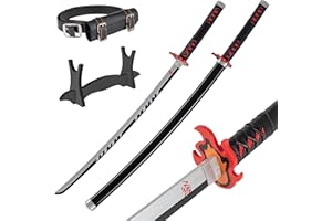 57 SPECIAL REPLICAS Bambou Anime Katana Cosplay Épée, Katana Inspiré Demon Slayer Épée 105 cm 41 Pouces Hashira Piliers Protagoniste Katana, Une Variété de Styles (Tanjiro Kamado's Drewniany JT10666)