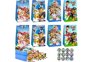 Hendpock 12 Bolsas De Regalo Para Fiestas,12 Unidades,Pegatinas Para Caramelos, Bolsas De Regalo Coloridas, Bolsa De Papel De Estraza, Bolsas De Regalo Para CumpleañOs Infantiles, Bodas, Baby Shower