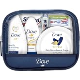 Dove Mini Travel Toiletry Bag for Women Contains Shower Gel 55 ml + Antiperspirant Roll On 50 ml + Jar of Intensive Cream 75