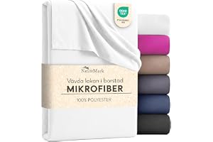 NatureMark Lakan utan resår 150x250 cm – Slätt lakan av borstad och vävd mikrofiber, mjukt & andningsbart, skrynkeltåligt, snabbtorkande & lättskött –