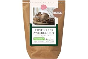 Bio Brotbackmischung Rustikales Zwiebelbrot – mit Röstzwiebeln – herzhaftes Bio Brot ideal für Grillen, Brotzeit & Ofen – auch für Brotbackautomat – Bake with Love – 1er Pack