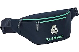 SAFTA Real Madrid 2ª EQUIPACIÓN 25/26 - Riñonera con Bolsillo Exterior, Ideal para Jóvenes y Niños de Diferentes Edades, Cómoda y Versátil, Calidad y Resistencia, 23x9x12 cm