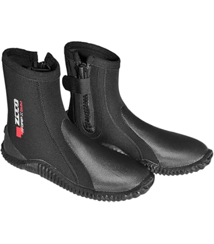 Scarponcini Cressi Malmo 3mm Neoprene Unisex - Suola Rigida Total Grip, Nero, Per Immersioni E Sport Acquatici - Foto 4