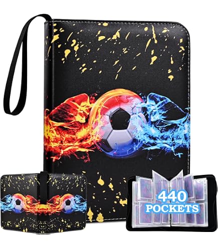 Minecr Album per Giochi Carte 50 Pagine per 400 Carte Libro Porta Cartes con Cerniera Pelle PU Trasparente Impermeabile Cerniera Anime Cards Album Libro Regalo per Bambini ﻿-A