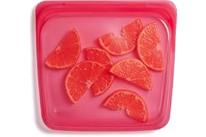Stasher - Sacchetto per uso alimentare, 100% silicone, riutilizzabile, 450 ml, lampone